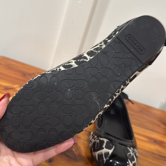 Coach Reagan Animal Print Bow Flats - Picture 5 of 7